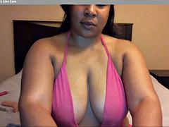 Amateur, Nana, Belle grosse femme bgf, Gros seins, Noire, Masturbation, Solo, Nénés