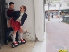 Kont, Grote kont, Pijpbeurt, Harig, Handbeurt, Roodharige vrouw, Tiener, Tieten likken