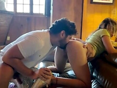 お尻, デカチン, フェラチオ, 娘, バック, デブ, 自家製, ガリガリ