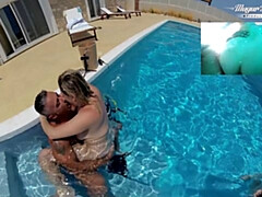 Gros seins, Blonde, En levrette, Hard, De plein air, Piscine, Rasée, Sous marin