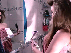 She attempts on various underpants and goes to his room to get fucked. ART porn