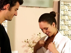 Sensual nuru massage ends in a passionate pussy fucking