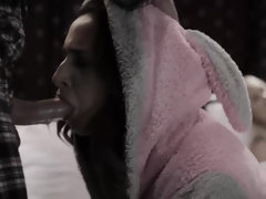 Grote mammen, Schattig, Sperma in gezicht, Man, Likken, Ondergoed, Moeder, Gezichtspunt