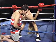 アナル, デカチン, デカパイ, ブロンド, フェラチオ, イく瞬間, 淫乱熟女, オッパイの