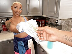 デカ尻, デカチン, デカパイ, ブロンド, フェラチオ, バック, 黒人, 淫乱熟女