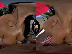 Tridimensionnel, Nana, Gros seins, Sucer une bite, Brunette brune, Éjaculation interne, Hard, Réalité