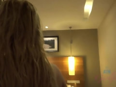 アナル, お尻, ブロンド, 中出し, 彼女, オナニー, オーガズム, ストリッピング