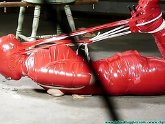 Red Mummification Hogtie