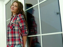 ブロンド, クリトリス, 女, 指いじり, オマンコ, 剃毛, 一人, オッパイの