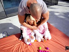 Rubia, Mamada, Tetona, Ffm, Hd, Coño, Adolescente, Trio