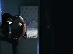 69, 美女, デカパイ, 彼女, レズビアン, タトゥー, オッパイの