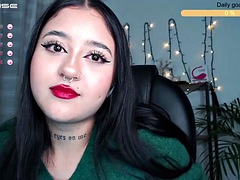 Bruinharig, Latijnse vrouw, Tiener, Speelgoed, Webcamera