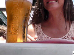 Grote lul, Pijpbeurt, Bruinharig, Sperma in mond, Tsjechisch, Europees, Orgasme