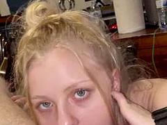 Cute blonde blowjob: Big Tits, Amateur  Handjob Porn