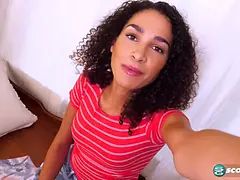 Enthousiasteling, Bruinharig, Zwart, Hd, Masturbatie, Alleen