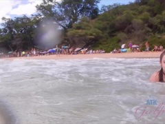 Playa, Morena, Despelote, Novia, Afeitado, Flaco, Tetas, Mojado