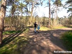 In den arsch, Arsch, Schönheit, Vollbusig, Niederländisch, Im freien, Öffentlich, Muschi