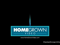 素人, ぽっちゃり, ブロンド, フェラチオ, 茶髪の, 三人