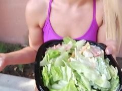 Anaal, Grote kont, Blond, Dubbele penetratie, Sperma in gezicht, Hardcore, Monster, Trio