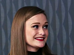 美女, イギリス人, ヨーロピアン, フェムドム, 手コキする, オナニー, 魅力的, 三人