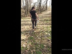 お尻, デカ尻, 淫乱熟女, ヌード, ナイロン, アウトドア, 公共, ヒモパン