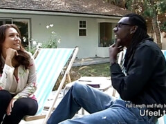 デカチン, フェラチオ, 茶髪の, チン, ハードコア, Hd, アウトドア, 剃毛