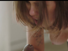 Bedriegen, Sperma, Hondjeshouding, Sperma in gezicht, Ondergoed, Man man vrouw, Rijden, Trio