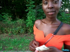 Amateur, Américain, Noire, Queue, Interracial, De plein air, Public, Chatte