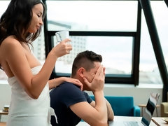 フェラチオ, 茶髪の, 手コキする, キス, なめる, マッサージ, オマンコ, ティーン