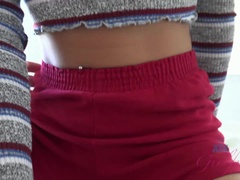 Leie, Blondine, Blasen, Freundin, Handjob, Orgasmus, Zierlich, Titten