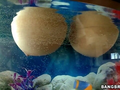 Brooke Wylde gets her huge natural tits wet