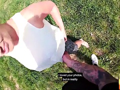 Real blowjob on the street with a sluts pickup
