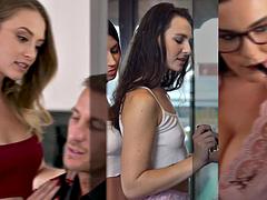Busty Beauties Abigail Mac  Noelle Easton Give Dick Massage using their Huge Tits: Porn