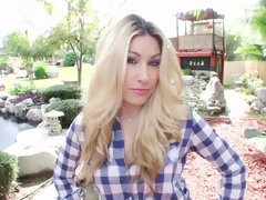 Allysin Wonderland is sucking her neighbor's dick