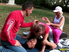 Анальный секс, Язык в попке, Брюнетки, Сперма на лице, Группа, Лизание, Киски, Русские