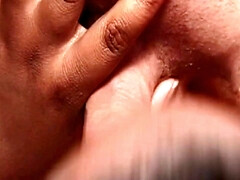 Watch this BBW get a huge cumshot in her mouth while being a wild interracial threesome