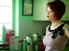 ブロンド, イく瞬間, イマラチオ, なめる, 赤毛, 馬乗り, ラフ, スパンキング