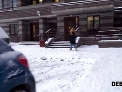 Grote lul, Dichtbij, Hondjeshouding, Geld, Roodharige vrouw, Ruw, Russisch, Zoon