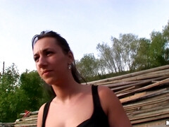 Mamada, Morena, Europeo, Sexo duro, Dinero, Al aire libre, Pov, Realidad