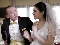 Busty bride anal cheats on wedding day