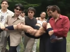 Asiático, Mamada, Japonés, Al aire libre, Público