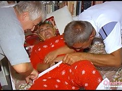 Two Guys Seducing One Grandma And Enjoys Sex With Her
