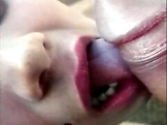 In den arsch, Grosser arsch, Blondine, Blasen, Schwanz, Im freien