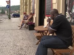 In den arsch, Grosser schwanz, Schwarz, Blasen, Gehörnter ehemann, Interrassisch, Muschi, Ehefrau