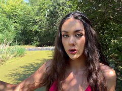 Mooi, Bedriegen, Tsjechisch, Europees, Hardcore, Buiten, Gezichtspunt, Tiener