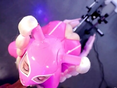 While girl stretches booty man comes and puts cock in her mouth