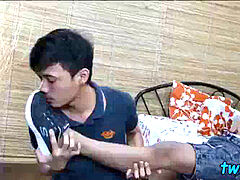 Asiatisch, Blasen, Spermaladung, Füsse, Schwul