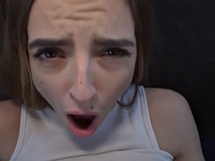 アナル, 茶髪の, 車, ヤリマン, ティーン, オッパイの