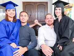 フェラチオ, 茶髪の, バック, グループ, 手コキする, オージー, ティーン, オッパイの