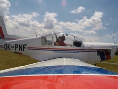 Naked in the airplane